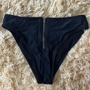 Black zip up swim suit bottoms